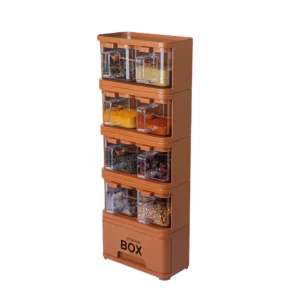 Spice Tower - 8 Crystal Jars (Plastic)