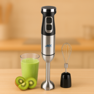 Hand Blender 1000W – Stainless Steel Stick Blender with Whisk, Chopper & Beaker