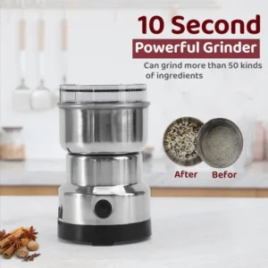 Multifunctional Grinder – 300W Stainless Steel Electric Grinder for Coffee Beans, Spices & Nuts